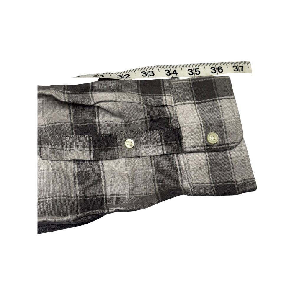 Gap Standard Mens XL Gray Plaid Button Down Long Sleeve Shirt - Picture 6 of 6
